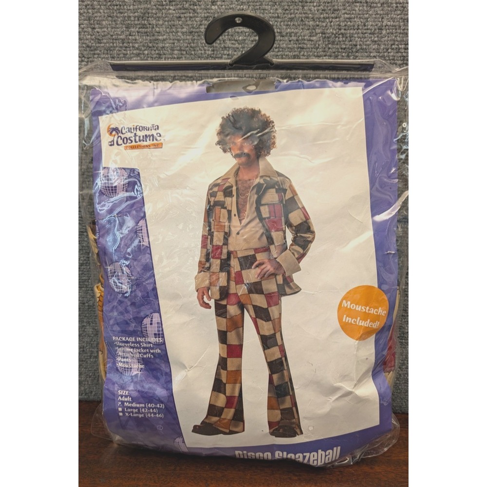 California Costumes Disco Sleazeball 70s Leisure Suit Mens Medium 00919 NOS